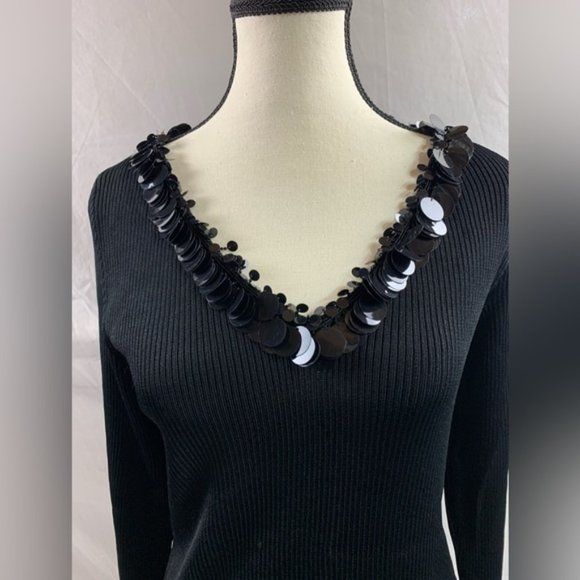 Dana Bachman Black Knit Top - Picture 2 of 7